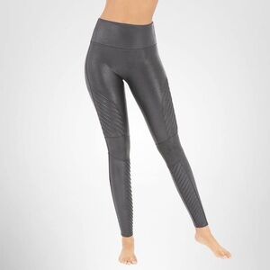 SPANX Charcoal Moto Leggings